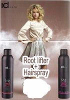 Root lifter + hairspray